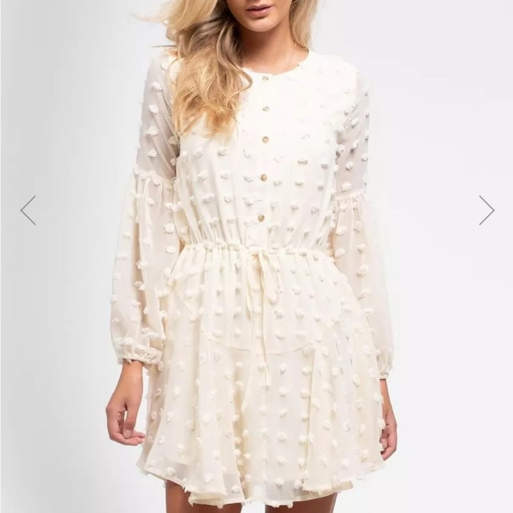 Blu Pepper Swiss Dot Dress